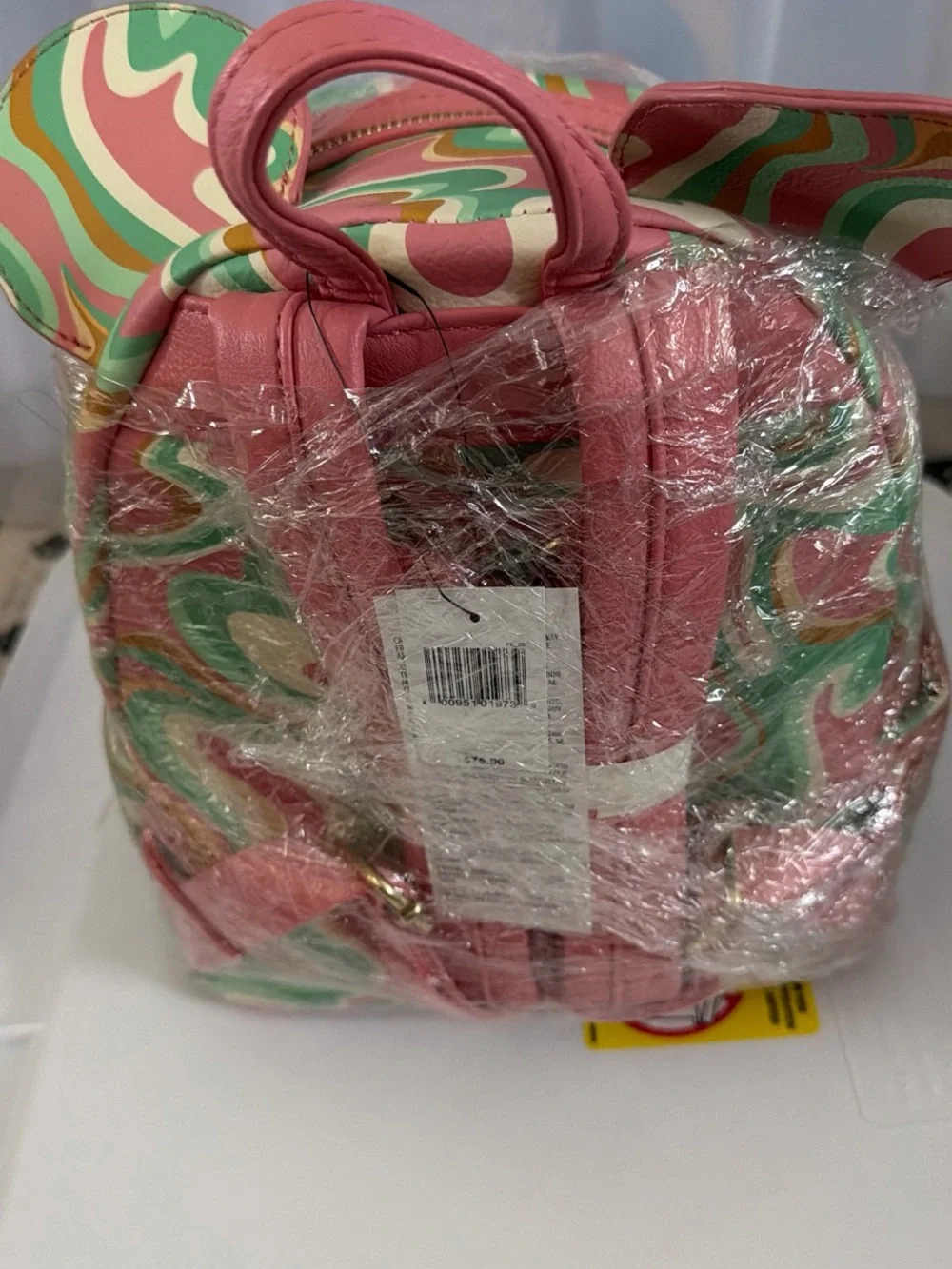 Disney Pink Green Multicolor Swirl Mini Backpack